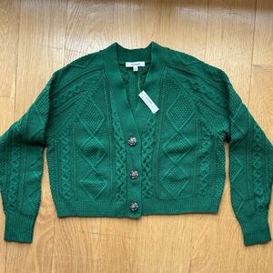 Madewell Emerald Textured Knit Cardigan